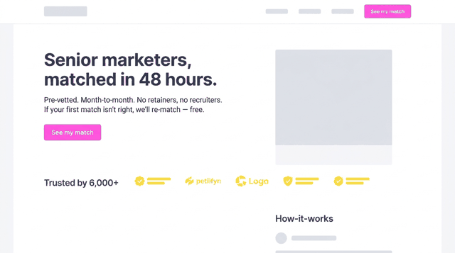 Landing Page mockup